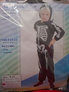 Kids Costumes to Hire - Skeleton Costumer - Toddler